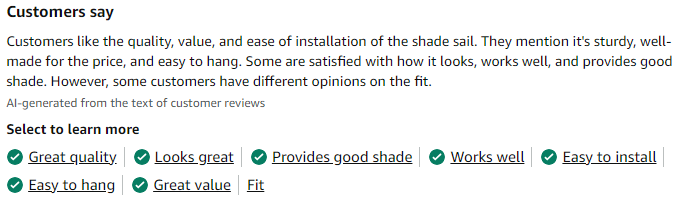 coolaroo shade sail customer review