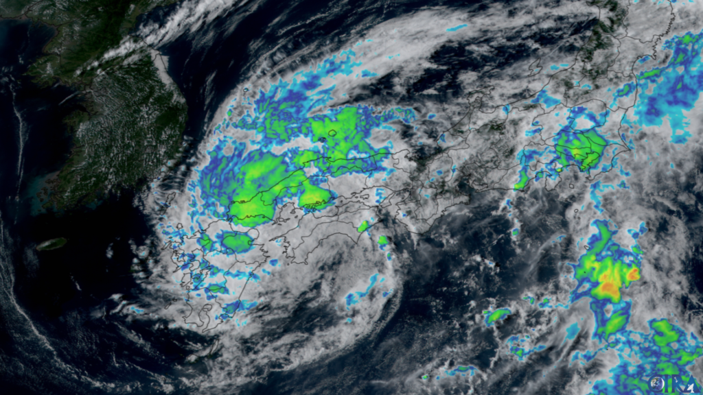 Tropical Depression Shanshan brings heavy rain to areas of Japan.