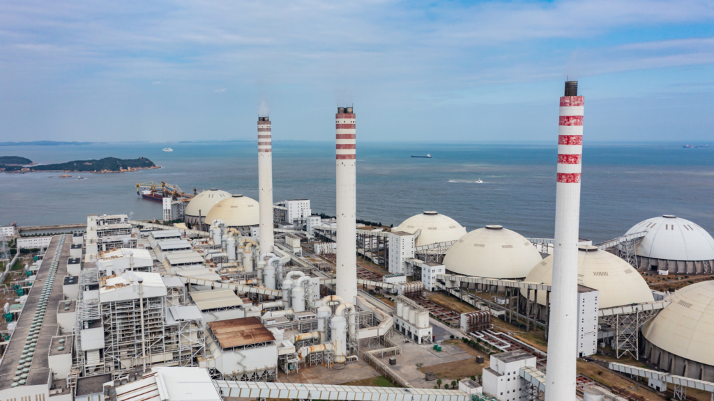 A seaside thermal power plant